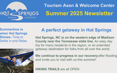 Hot Springs NC Summer 2025 Newsletter