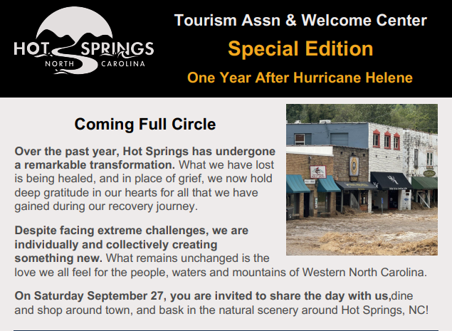 One Year After Hurricane Helene – Special Edition Newsletter