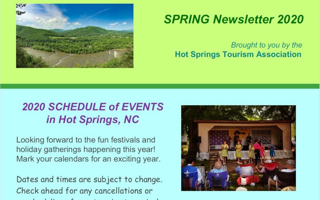 Hot Springs NC Spring 2020 Newsletter