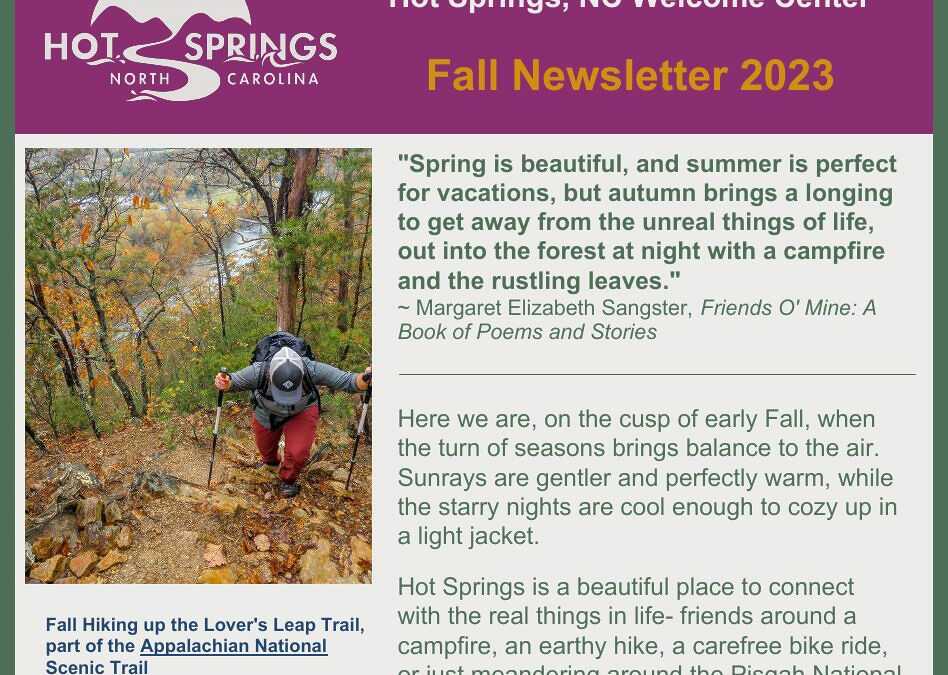 Hot Springs NC Fall 2023 Newsletter