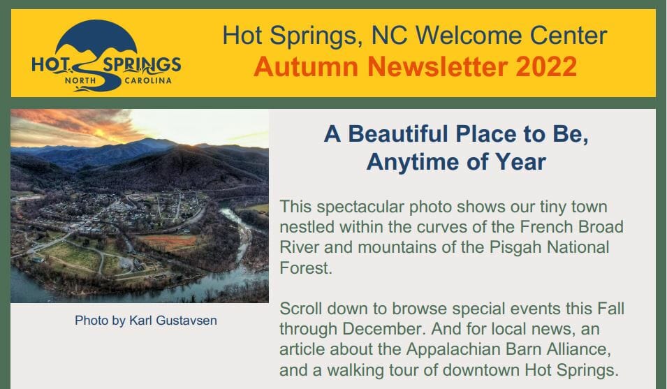 Hot Springs NC Autumn 2022 Newsletter