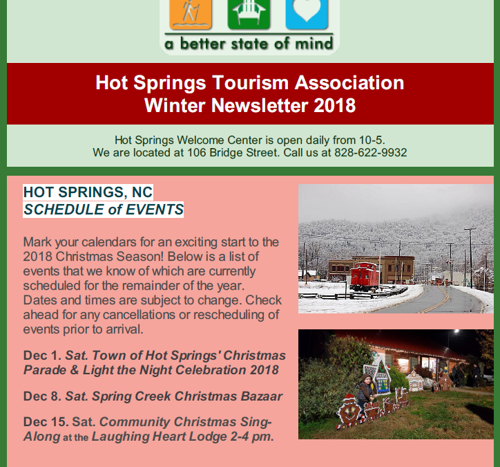 Hot Springs NC Winter 2018 Newsletter