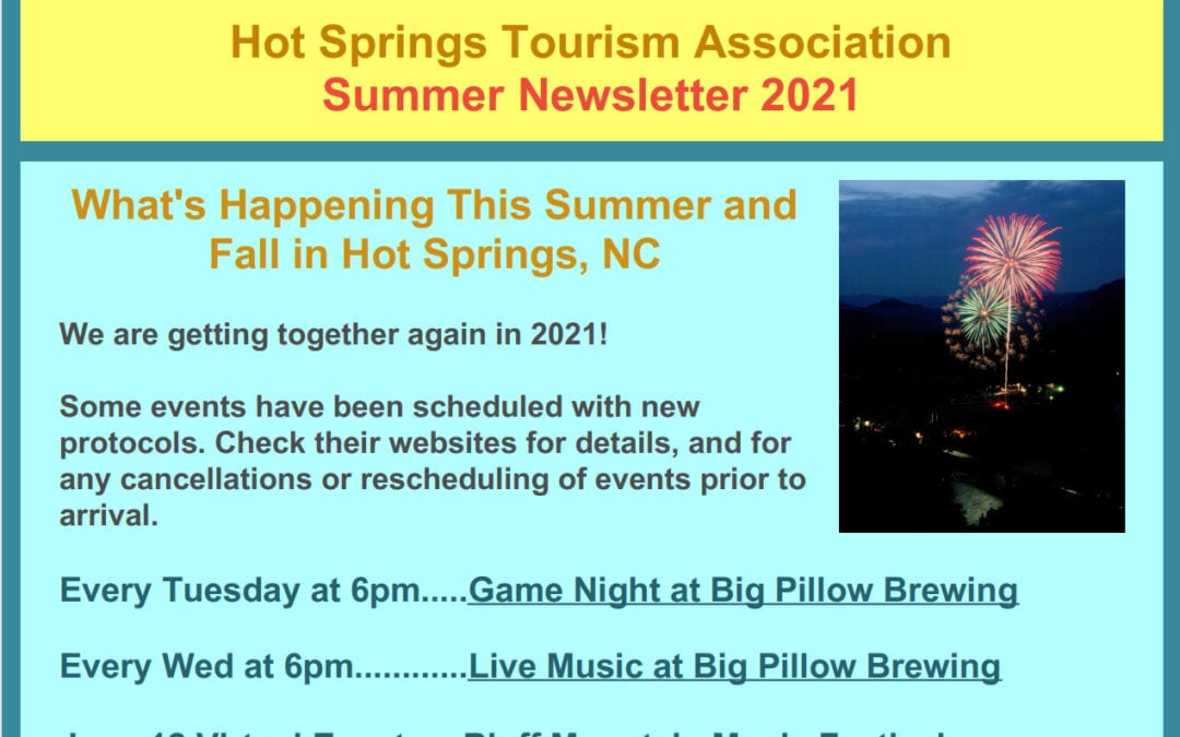 Hot Springs NC Summer 2021 Newsletter