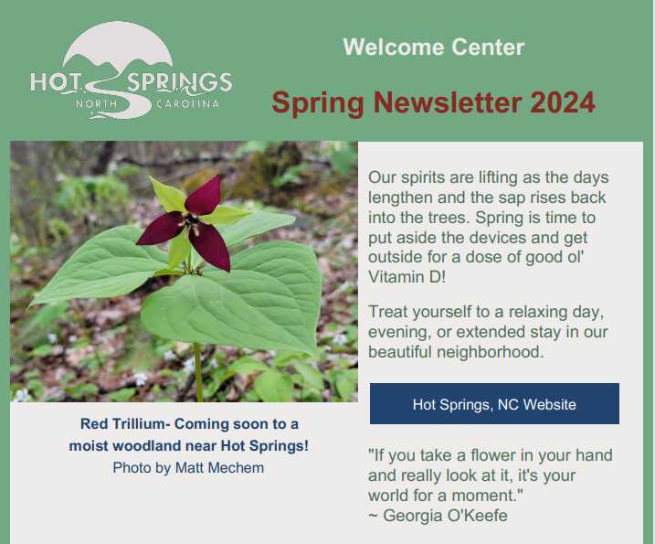 Hot Springs NC Spring 2024 Newsletter