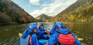 Rafting the French Broad River in Hot Springs NC near Asheville