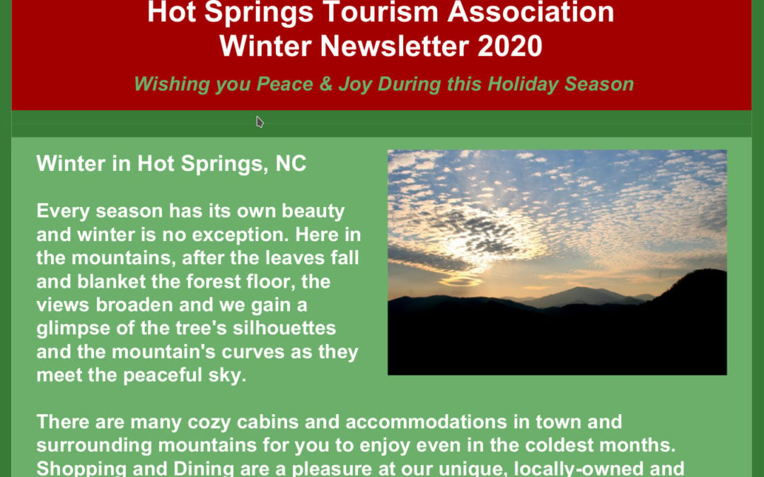 Hot Springs NC Winter 2020 Newsletter